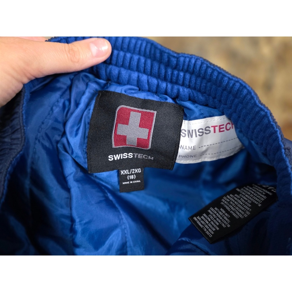 Swiss Tech Boys XXL 18 Blue Insulated Snow Pants Winter Ski Trousers Gaiters